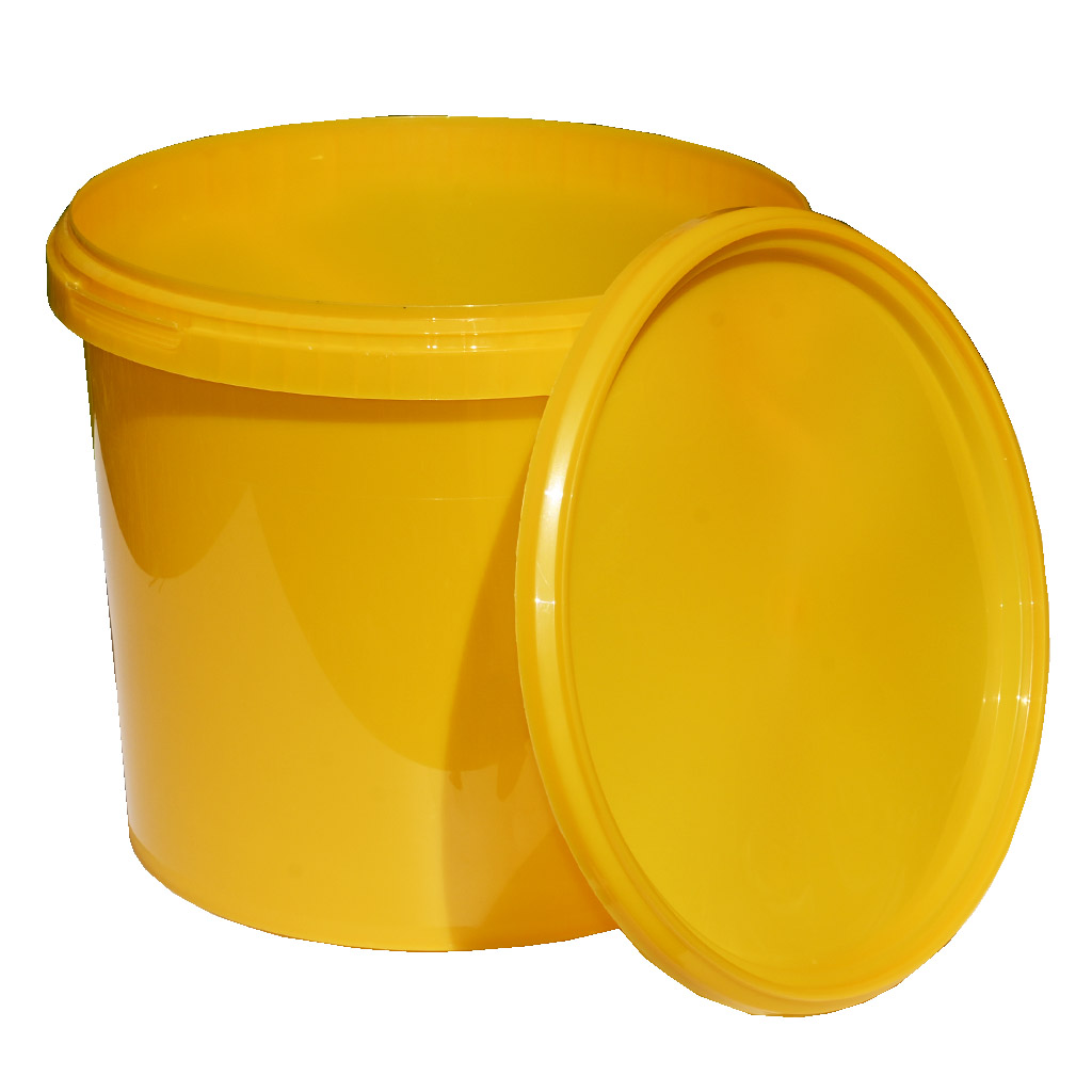 Műanyag mézeskanna 7 kg sárga