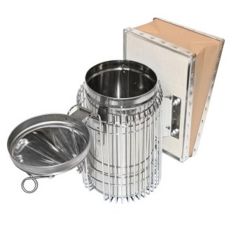 Füstölő (füstölő) - nagy ultra ketreccel - rozsdamentes acél (max) 28 cm