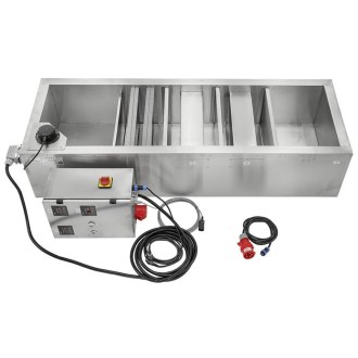 Mézvödör kaszkádszűrővel, fedéllel és szintérzékelővel