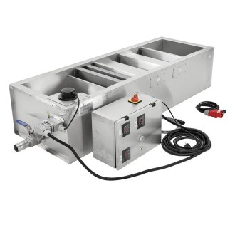 Mézvödör kaszkádszűrővel, fedéllel és szintérzékelővel