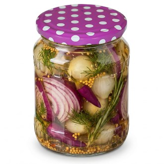Befőttesüveg fedő TO 82 - Pöttyös - lila