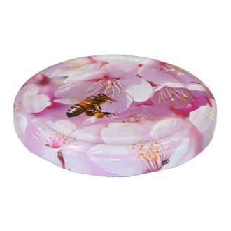 Tető a TO 82 üvegre - rózsaszín virág - HO11