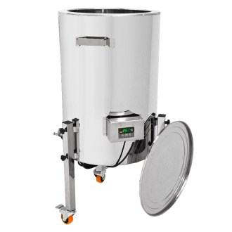 Kristálytalanító mézpergető vödör fűtéssel Mellarius MaxiLine 230 V - 163 liter / 225 kg