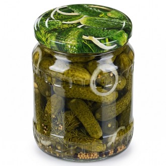 Befőző kupak üvegre TO 82 - RTS - Uborkák - 700 db - teljes doboz